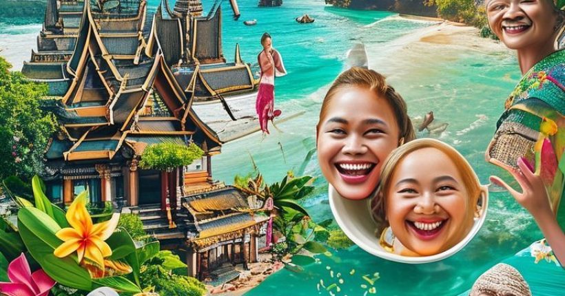 {"prompt":"A vibrant and inviting cover image for a blog post about traveling to Thailand. The image should feature a collage of iconic Thai elements: a beautiful temple (like Wat Arun or Wat Pho), a stunning beach with clear turquoise water, delicious-looking Thai street food (like Pad Thai or mango sticky rice), and friendly Thai people smiling and welcoming. The overall tone should be warm, exciting, and representative of the rich culture and natural beauty of Thailand. Photorealistic style.","originalPrompt":"A vibrant and inviting cover image for a blog post about traveling to Thailand. The image should feature a collage of iconic Thai elements: a beautiful temple (like Wat Arun or Wat Pho), a stunning beach with clear turquoise water, delicious-looking Thai street food (like Pad Thai or mango sticky rice), and friendly Thai people smiling and welcoming. The overall tone should be warm, exciting, and representative of the rich culture and natural beauty of Thailand. Photorealistic style.","width":1024,"height":1024,"seed":5830,"model":"sana","enhance":false,"nologo":false,"negative_prompt":"undefined","nofeed":false,"safe":false,"quality":"medium","image":[],"transparent":false,"has_nsfw_concept":false,"concept":[],"trackingData":{"actualModel":"sana","usage":{"completionImageTokens":1,"totalTokenCount":1}}}