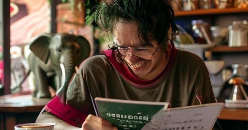{"prompt":"A person happily studying Thai language materials (books, tablet with Thai script). The background should be a warm, inviting coffee shop setting. The person should appear engaged and motivated. Consider adding subtle Thai cultural elements in the background (e.g., a small elephant figurine, Thai food imagery).","originalPrompt":"A person happily studying Thai language materials (books, tablet with Thai script). The background should be a warm, inviting coffee shop setting. The person should appear engaged and motivated. Consider adding subtle Thai cultural elements in the background (e.g., a small elephant figurine, Thai food imagery).","width":1024,"height":1024,"seed":6946,"model":"sana","enhance":false,"nologo":false,"negative_prompt":"undefined","nofeed":false,"safe":false,"quality":"medium","image":[],"transparent":false,"has_nsfw_concept":false,"concept":[],"trackingData":{"actualModel":"sana","usage":{"completionImageTokens":1,"totalTokenCount":1}}}