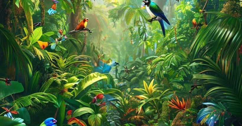 {"prompt":"A vibrant and lush tropical rainforest scene in Thailand. The image should showcase diverse plant life, colorful birds, insects, and maybe a glimpse of a monkey or other small mammal. The scene should be realistically rendered, emphasizing the complexity and beauty of the ecosystem. The overall mood should be positive and hopeful, suggesting the importance of biodiversity.","originalPrompt":"A vibrant and lush tropical rainforest scene in Thailand. The image should showcase diverse plant life, colorful birds, insects, and maybe a glimpse of a monkey or other small mammal. The scene should be realistically rendered, emphasizing the complexity and beauty of the ecosystem. The overall mood should be positive and hopeful, suggesting the importance of biodiversity.","width":1024,"height":1024,"seed":7008,"model":"sana","enhance":false,"nologo":false,"negative_prompt":"undefined","nofeed":false,"safe":false,"quality":"medium","image":[],"transparent":false,"has_nsfw_concept":false,"concept":[],"trackingData":{"actualModel":"sana","usage":{"completionImageTokens":1,"totalTokenCount":1}}}