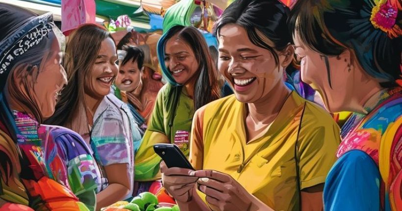 {"prompt":"A vibrant and inviting image depicting a person happily interacting with Thai locals in a bustling Thai market. The person is using Thai phrases from a language learning app on their phone, showcasing the practical application of learning Thai. Include iconic Thai elements like colorful fabrics, exotic fruits, and smiling faces. The overall tone should be positive, encouraging, and reflect the joy of cultural immersion.","originalPrompt":"A vibrant and inviting image depicting a person happily interacting with Thai locals in a bustling Thai market. The person is using Thai phrases from a language learning app on their phone, showcasing the practical application of learning Thai. Include iconic Thai elements like colorful fabrics, exotic fruits, and smiling faces. The overall tone should be positive, encouraging, and reflect the joy of cultural immersion.","width":1024,"height":1024,"seed":10615,"model":"sana","enhance":false,"nologo":false,"negative_prompt":"undefined","nofeed":false,"safe":false,"quality":"medium","image":[],"transparent":false,"has_nsfw_concept":false,"concept":[],"trackingData":{"actualModel":"sana","usage":{"completionImageTokens":1,"totalTokenCount":1}}}