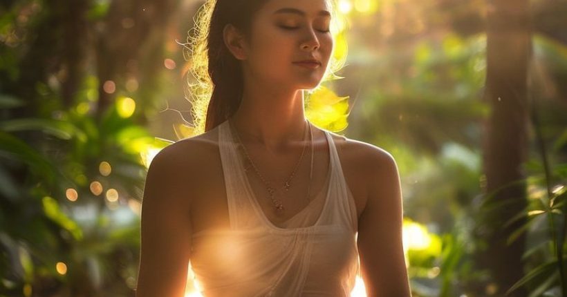 {"prompt":"A serene Thai woman meditating in a peaceful garden, sunlight filtering through the trees. The image should convey a sense of calm, mindfulness, and inner peace. Focus on her gentle expression and the tranquil environment surrounding her, representing mental well-being and self-care in a Thai context.","originalPrompt":"A serene Thai woman meditating in a peaceful garden, sunlight filtering through the trees. The image should convey a sense of calm, mindfulness, and inner peace. Focus on her gentle expression and the tranquil environment surrounding her, representing mental well-being and self-care in a Thai context.","width":1024,"height":1024,"seed":10922,"model":"sana","enhance":false,"nologo":false,"negative_prompt":"undefined","nofeed":false,"safe":false,"quality":"medium","image":[],"transparent":false,"has_nsfw_concept":false,"concept":[],"trackingData":{"actualModel":"sana","usage":{"completionImageTokens":1,"totalTokenCount":1}}}