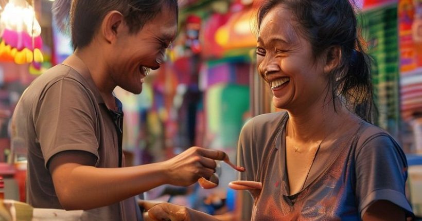 {"prompt":"A photorealistic image of a person smiling and interacting with a Thai street food vendor. The vendor is smiling back, and the background is a colorful and bustling Bangkok street scene. The person is pointing to a dish with confidence. The overall tone is warm, friendly, and inviting, emphasizing the joy of connecting with Thai culture through language.","originalPrompt":"A photorealistic image of a person smiling and interacting with a Thai street food vendor. The vendor is smiling back, and the background is a colorful and bustling Bangkok street scene. The person is pointing to a dish with confidence. The overall tone is warm, friendly, and inviting, emphasizing the joy of connecting with Thai culture through language.","width":1024,"height":1024,"seed":14048,"model":"sana","enhance":false,"nologo":false,"negative_prompt":"undefined","nofeed":false,"safe":false,"quality":"medium","image":[],"transparent":false,"has_nsfw_concept":false,"concept":[],"trackingData":{"actualModel":"sana","usage":{"completionImageTokens":1,"totalTokenCount":1}}}