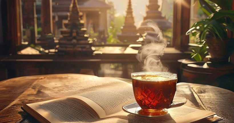{"prompt":"Photorealistic image of someone learning Thai with a textbook and steaming Thai tea on a wooden table in a sunlit room. The background subtly shows iconic Thai landmarks like temples.","originalPrompt":"Photorealistic image of someone learning Thai with a textbook and steaming Thai tea on a wooden table in a sunlit room. The background subtly shows iconic Thai landmarks like temples.","width":1024,"height":1024,"seed":14232,"model":"sana","enhance":false,"nologo":false,"negative_prompt":"undefined","nofeed":false,"safe":false,"quality":"medium","image":[],"transparent":false,"has_nsfw_concept":false,"concept":[],"trackingData":{"actualModel":"sana","usage":{"completionImageTokens":1,"totalTokenCount":1}}}
