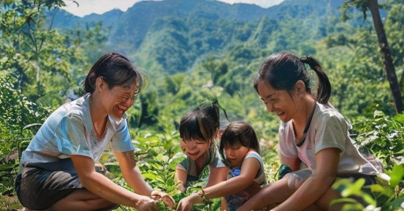 {"prompt":"Photorealistic image of a Thai family planting trees together in a national park, showcasing sustainable tourism. The background shows lush green mountains and a clear blue sky. Focus on the family smiling and interacting with nature.","originalPrompt":"Photorealistic image of a Thai family planting trees together in a national park, showcasing sustainable tourism. The background shows lush green mountains and a clear blue sky. Focus on the family smiling and interacting with nature.","width":1024,"height":1024,"seed":14911,"model":"sana","enhance":false,"nologo":false,"negative_prompt":"undefined","nofeed":false,"safe":false,"quality":"medium","image":[],"transparent":false,"has_nsfw_concept":false,"concept":[],"trackingData":{"actualModel":"sana","usage":{"completionImageTokens":1,"totalTokenCount":1}}}