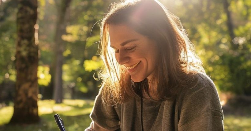 {"prompt":"A bright and cheerful image depicting a person writing in a gratitude journal outdoors in a peaceful park setting. Sunlight filters through the trees. The person is smiling gently. Emphasize the feeling of peace and contentment. The journal should look inviting and the overall scene should evoke feelings of warmth and positivity.","originalPrompt":"A bright and cheerful image depicting a person writing in a gratitude journal outdoors in a peaceful park setting. Sunlight filters through the trees. The person is smiling gently. Emphasize the feeling of peace and contentment. The journal should look inviting and the overall scene should evoke feelings of warmth and positivity.","width":1024,"height":1024,"seed":16930,"model":"sana","enhance":false,"nologo":false,"negative_prompt":"undefined","nofeed":false,"safe":false,"quality":"medium","image":[],"transparent":false,"has_nsfw_concept":false,"concept":[],"trackingData":{"actualModel":"sana","usage":{"completionImageTokens":1,"totalTokenCount":1}}}