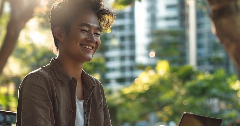 {"prompt":"Photorealistic image depicting a serene Thai individual, smiling and relaxed, sitting in a park with a laptop closed beside them. In the background, a modern office building is subtly blurred, suggesting a balance between work and personal life. Sunlight filters through the trees, creating a sense of peace and tranquility. The individual is wearing smart casual clothing. The image should convey the feeling of achieving work-life balance in a Thai context.","originalPrompt":"Photorealistic image depicting a serene Thai individual, smiling and relaxed, sitting in a park with a laptop closed beside them. In the background, a modern office building is subtly blurred, suggesting a balance between work and personal life. Sunlight filters through the trees, creating a sense of peace and tranquility. The individual is wearing smart casual clothing. The image should convey the feeling of achieving work-life balance in a Thai context.","width":1024,"height":1024,"seed":17236,"model":"sana","enhance":false,"nologo":false,"negative_prompt":"undefined","nofeed":false,"safe":false,"quality":"medium","image":[],"transparent":false,"has_nsfw_concept":false,"concept":[],"trackingData":{"actualModel":"sana","usage":{"completionImageTokens":1,"totalTokenCount":1}}}