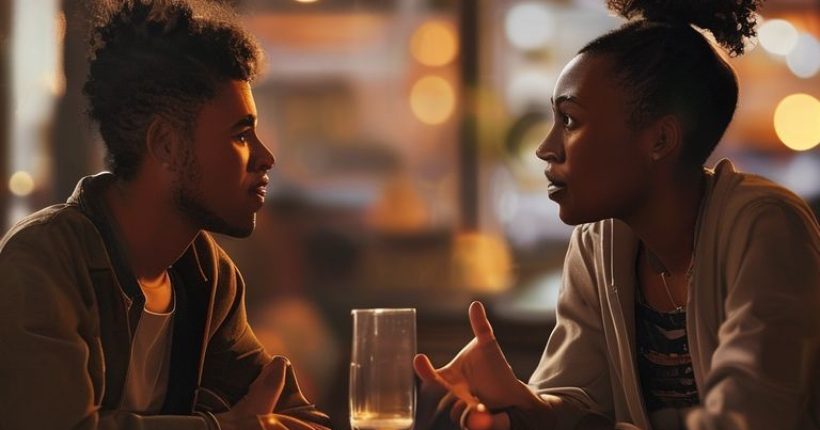 {"prompt":"Photorealistic image of two people sitting across from each other, engaged in a deep conversation. One person looks concerned and is actively listening, while the other person is gesturing while speaking, appearing to explain something important. The setting is a warmly lit cafe with soft focus in the background. The image conveys empathy, understanding, and connection.","originalPrompt":"Photorealistic image of two people sitting across from each other, engaged in a deep conversation. One person looks concerned and is actively listening, while the other person is gesturing while speaking, appearing to explain something important. The setting is a warmly lit cafe with soft focus in the background. The image conveys empathy, understanding, and connection.","width":1024,"height":1024,"seed":1465,"model":"sana","enhance":false,"nologo":false,"negative_prompt":"undefined","nofeed":false,"safe":false,"quality":"medium","image":[],"transparent":false,"has_nsfw_concept":false,"concept":[],"trackingData":{"actualModel":"sana","usage":{"completionImageTokens":1,"totalTokenCount":1}}}