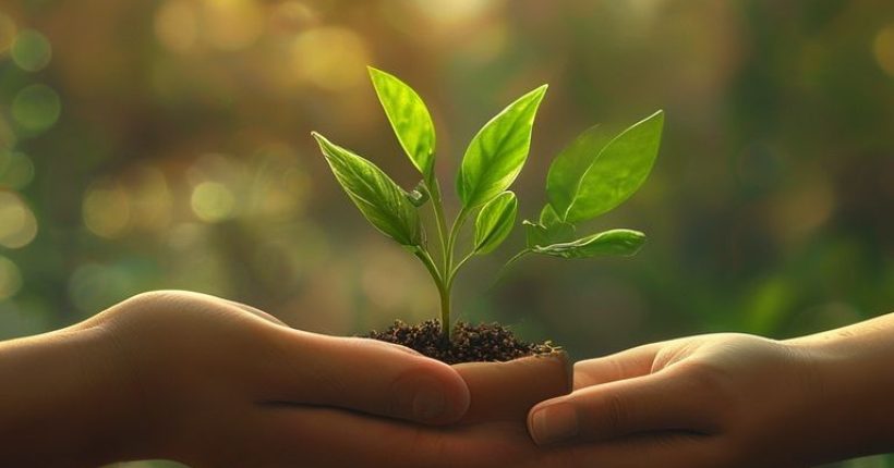 {"prompt":"A photorealistic image depicting two hands, one hand gently giving a small plant to the other hand, symbolizing the balance of giving and receiving. The background is a soft, warm bokeh with hints of nature. The overall tone is peaceful and harmonious. Focus on the gentle interaction and the vibrant green of the plant.","originalPrompt":"A photorealistic image depicting two hands, one hand gently giving a small plant to the other hand, symbolizing the balance of giving and receiving. The background is a soft, warm bokeh with hints of nature. The overall tone is peaceful and harmonious. Focus on the gentle interaction and the vibrant green of the plant.","width":1024,"height":1024,"seed":1467,"model":"sana","enhance":false,"nologo":false,"negative_prompt":"undefined","nofeed":false,"safe":false,"quality":"medium","image":[],"transparent":false,"has_nsfw_concept":false,"concept":[],"trackingData":{"actualModel":"sana","usage":{"completionImageTokens":1,"totalTokenCount":1}}}