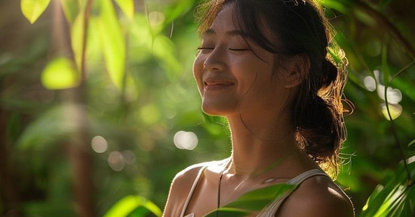 {"prompt":"A serene Thai woman with a gentle smile meditating outdoors amidst lush greenery, sunlight filtering through the leaves. Focus should be on portraying inner peace and contentment.","originalPrompt":"A serene Thai woman with a gentle smile meditating outdoors amidst lush greenery, sunlight filtering through the leaves. Focus should be on portraying inner peace and contentment.","width":1024,"height":1024,"seed":20299,"model":"sana","enhance":false,"nologo":false,"negative_prompt":"undefined","nofeed":false,"safe":false,"quality":"medium","image":[],"transparent":false,"has_nsfw_concept":false,"concept":[],"trackingData":{"actualModel":"sana","usage":{"completionImageTokens":1,"totalTokenCount":1}}}